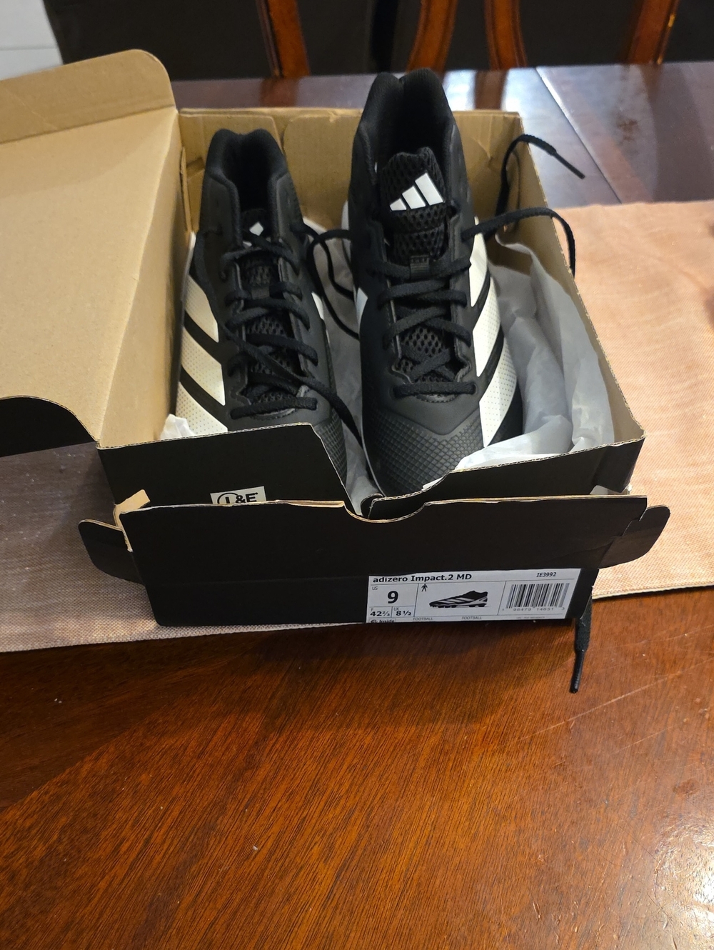 adidas Racer TR21 Men's Black & White US 9 NWT Cleats